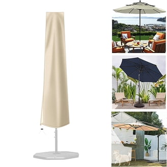 heavy dury patio umbrellas with solar lights 10/11/12ft LED Round Cantilever Umbrella Summit Living 13 ft ensuring longevity and reliability Size:38