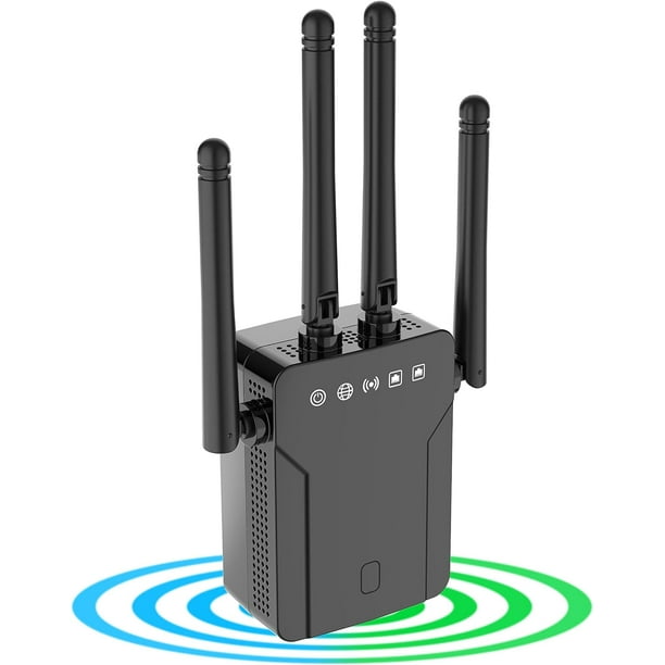 Extensor de rango WiFi repetidor enrutador Wifi 2 4 GHz Ac1200 amplificador inalambrico enrutador amplificador de senal oficina en casa enchufe Baoblaze Repetidor inalambrico Walmart en linea
