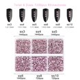 thumbnail image 4 of Gemas de uñas rosas Rhinestones BEADSLAND, cristal redondo, 7200 unidades, 4 of 5