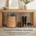 thumbnail image 6 of Best Choice Products Round Storage Basket w/ Handles, Handwoven Water Hyacinth, Storage Organizer Tote - Natural, 6 of 9