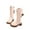 Beige, variant on Cethrio Little Girls Riding Boots Size 13(Little Kids), Non-slip Waterproof Zipper Knee Boots Winter Shoes Black