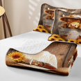 thumbnail image 4 of Homewish Sunflower Highland Cow Twin Quilt Set, Western Cowboy Twin Coverlet Set, 2pcs, 1 Comforter and 1 Pillowcase, 4 of 7