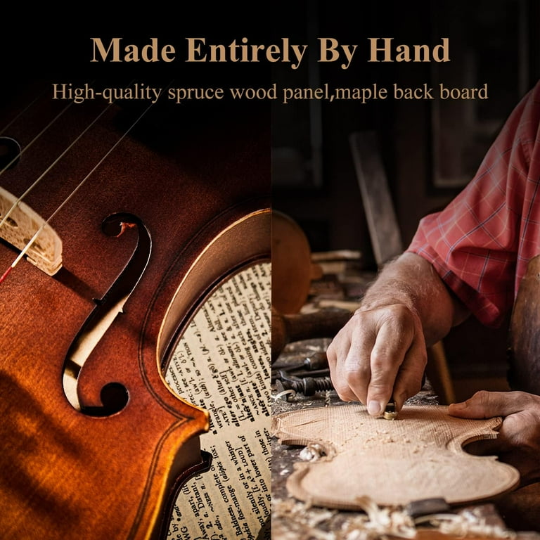 Eastar 3/4 Size Wooden Violin Set, Matte Fiddle for Beginners