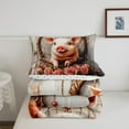thumbnail image 5 of Kawaii Pig Comforter Set Dreamcatcher Quilt Bed Set,Pink Rose Flowers Twin Bedding Sets,Farm Animals Duvet Insert,Exotic Bohemian Decor, 5 of 7