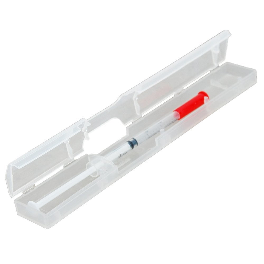 Single Syringe 1 Piece Case Color Clear, Single Syringe Case By
