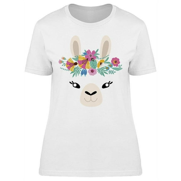 Cute Portrait Of Llama T-Shirt Women -Image by Shutterstock, Female Small