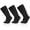 Black, variant on SUOSDEY 3 Pairs Baseball Softball Socks for Boys Girls,Knee-High Compression Socks for Kid Children