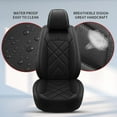 thumbnail image 5 of DIKSOAKR Car Seat Covers for Hyundai Sonata 2007-2025: 5 Seats Full Set Beathable Leather Automotive Seat Protectors - Black, 5 of 5