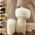 thumbnail image 5 of German velvet mouth womens gloves, outdoor winter warm finger gloves R2O6, 5 of 7