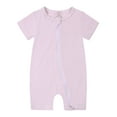 thumbnail image 4 of MYGBCPJS 2Pack Baby Bamboo Rayon Romper Pajamas Infant Toddler Short Sleeve Zipper Sleepsuit PJS0-24 Months, 4 of 8