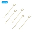 thumbnail image 3 of Uxcell 200 Pack 304 Stainless Steel Jewelry Eye Pins 25mm 22 Gauge Gold Open Eye Pins for Jewelry Making DIY Craft Necklaces Bracelets Earrings, 3 of 5