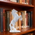 thumbnail image 4 of Liulin Horse Figurines, Resin Standing Horse Statue, Horse Sculpture for Home Office Table Shelf Desk Decor, Attract Luck and Wealth, 13.2", White, 4 of 8