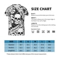 thumbnail image 2 of Wukai Skull and palm leaves Youth Unisex Short Sleeve T-Shirt for Boys, Girls, Teens, and Kids-Small, 2 of 7