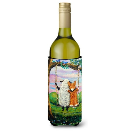 

Carolines Treasures 7439LITERK Corgi With Sheep Love Grows Wine Bottle Hugger Wine Bottle multicolor