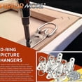 thumbnail image 5 of Kit de soporte para cuadros de 30 Uds., Clips para marco de acero inoxidable, ganchos para colgar cuadros, gancho para espejo colgante, colgadores para cuadros de pared surtidos JM, 5 of 5