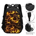 thumbnail image 3 of Balery Orange Lightning Print USB Charging Backpack for Men and Women - Water-Resistant, Anti-Theft Laptop Backpack with USB Port for Travel, Work, School, and College, 3 of 7