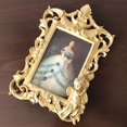 thumbnail image 4 of Wweixi 1xAntique Gold Picture Frame Tabletop Photo with Front Glass Holder Ornament, 4 of 6