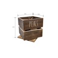 thumbnail image 3 of Rae Dunn Portalápices – Organizador De Escritorio De Madera Para Bolígrafos – Pequeño Carrito De Escritorio De Madera Rústica Para Accesorios Y Suministros De Oficina – Organización Para El Trabajo En, 3 of 3