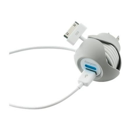 Energizer Premium PC-1WACAP - Power adapter - 5 Watt - 2.1 A (USB) - on cable: 30-pin Apple - white