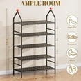 thumbnail image 2 of 5-Tier Shoe Rack, Metal Storage Shelf, Black, Sturdy Shoe Organizer for Closet, Entryway & Garage, 2 of 8