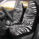 thumbnail image 2 of Juego de 2 fundas para asientos de automóvil ABPHQTO Zebra negro blanco universal, 2 of 3