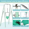 thumbnail image 5 of G TALECO GEAR Foldable Toddler Swing, 2 in 1 Swing Sets for Backyard, White & Green, 5 of 7