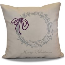Simply Daisy 16" x 16" Merry Wishes Word Print Pillow