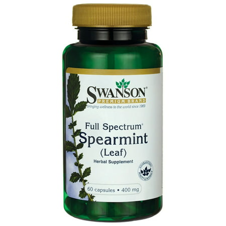 Swanson Full Spectrum Spearmint Leaf Capsules, 400 mg, 60 Ct