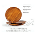 thumbnail image 6 of Wooden plates (set of 4-11inch) Dinner Plates, Acacia Round Wood Plates, Unbreakable Classic Plates, Easy Cleaning & Lightweight for Dishes Snack, Dessert, Housewarming, Christmas Gift, 6 of 8