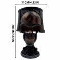 thumbnail image 4 of Bewildely Lámpara de resina con forma de calavera para Halloween, decoración gótica para habitación, linterna de palma con calavera de Iluminación y accesorios, 4 of 6