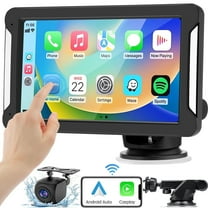 Apple Carplay for Car, HOMSHADE Wireless Car Stereo Compatable with Apple and Android ,7" HD Touchscreen with Car Audio Receivers with Voice Control, Mirror Link,Bluetooth,GPS Navigation