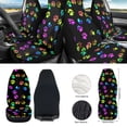 thumbnail image 2 of Yuyamidu Colorful Dog Paw Front Car Seat Cover Set with Steering Wheel Cover Cute Seat Belt Armrest Covers Cup Holders Trash Bag Air Vent Pocket Rear View Mirror Protector Keychain, 12 Pack, 2 of 7