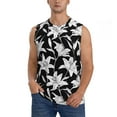 thumbnail image 2 of Picia Lilies Flowers mens Cotton Tank Undershirts , Moisture-wicking Ribbed Tanks, Lightweight Cotton Tank Undershirts-XX-Large, 2 of 8