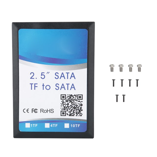 Caja para tarjetas TF/SDHC/SDXC/MMC a disco duro SATA de 2,5 pulgadas con chip FT1307 de alta velocidad