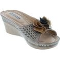thumbnail image 7 of Gc Shoes Women's Sydney Rosette Slide Wedge Sandals, 7 of 7