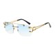 thumbnail image 2 of Gafas de Sol Perfecl Rectangulares Sin Marco Polarizadas Azul, 2 of 8