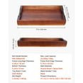 thumbnail image 6 of KFFKFF Acacia Wood Tray, Tray Board with Convenient Handles, Rustic Decorative Serving Platters, Perfect for Bedside Breakfast, Midday Meals, Kitchen Use, Living Room, Ottoman, Coffee Table, 6 of 9