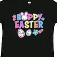 thumbnail image 4 of Inktastic Happy Easter with Bunny Face and Easter Eggs Girls Toddler T-Shirt, 4 of 5