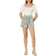 thumbnail image 3 of Allegra K Women's Shorts Casual Elastic Waist Summer Beach Floral Shorts, 3 of 7