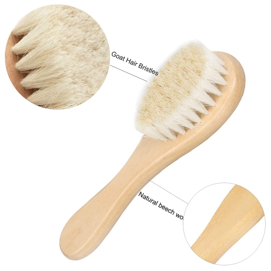 Goat Hair Bristle Pastry/Basting Brush with Wooden Handle