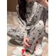 thumbnail image 1 of Japanese Style Instagram Style Hello Kitty Pajamas Women's Long-sleeved Trousers Spring and Autumn Cartoon Cute Student Home Clothes suit, 1 of 5