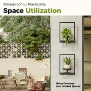 Occolia Studio Plant Stand Indoor Wall Decor Metal Plant Hanger Indoor Hanging Plant Holder Wall-Mounted Planters Outdoor Plant Rack Black 2 Pack (Patent Design)