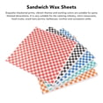 thumbnail image 3 of Hojas De Papel Encerado, A Prueba De Fugas, 240 Piezas, Papel Encerado Hamberger Sandwich, Resistente A La Grasa, A Cuadros Para Restaurantes, 3 of 8