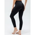 thumbnail image 2 of Women's High Waist Yoga Pants Ultra Soft Workout Running Hiking Leggings with Zipper Pockets, Black, L, 2 of 5