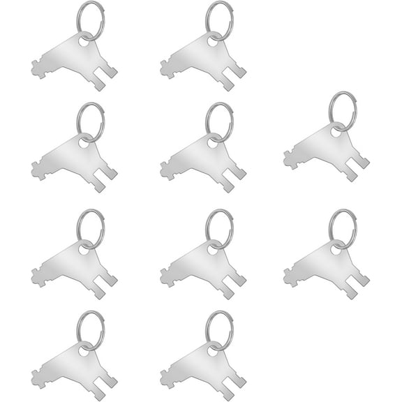 Universal Paper Towel Dispenser Key – Compatible with Georgia Pacific, Cormatic, and Enmotion Models – Includes Keyring Hole – Toilet Paper Dispenser Key (Pack of 10)