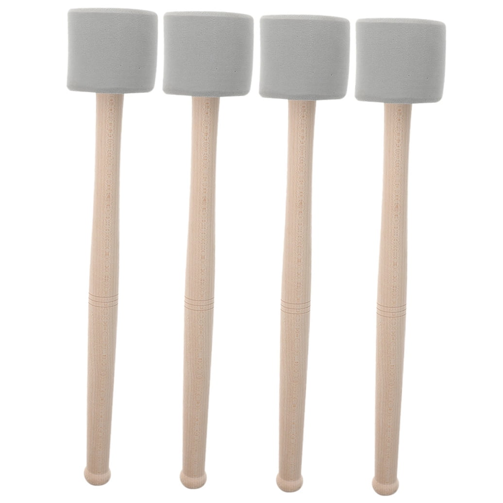 AURARMLET Bass Drum Mallet Wood Grey 2 Pairs 12.77x1.97x1.97in