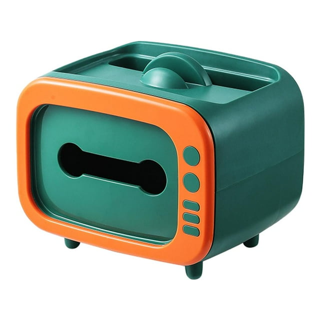 Caja de pañuelos retro creativa para restaurante, sala de estar, oficina, decoración de coche naranja