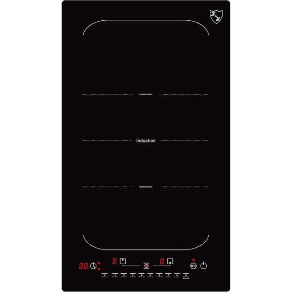K&H 2 Burner 12 Inch Built-in Induction FLEX BURNER Electric Stove Top Ceramic Cooktop 240V 3100W INDV-38FX
