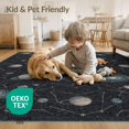 thumbnail image 4 of ODIKA 8'x10' Washable Area Rug Non-Shedding, Easy Care, Themed Navigation Chart Stars Connected Paths Starry Galaxy for King Size Bedroom Under Bed, Master Suite, 4 of 7