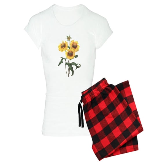 CafePress - Redoute Sunflowers - Women's Light Pajamas